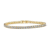 Golden Glow: Dazzling Crystal Tennis Bracelet