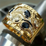Radiance - Vintage Blue Crystal Ring