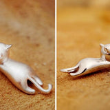 Charming Silver Cat Necklace