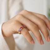 Vintage Multicolor Zirconia Ring