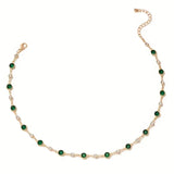Emerald Green Pendant Necklace