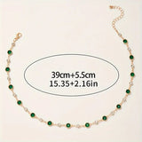 Emerald Green Pendant Necklace