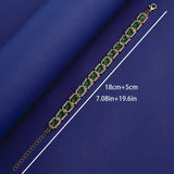 Emerald Green Statement Gold Bracelet