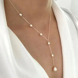 Vintage pendant pearls necklace