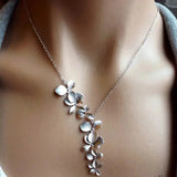 Vintage silver flower necklace